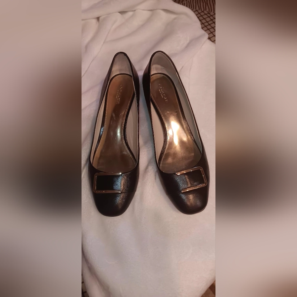 Coach Black Leather Women's Shoes